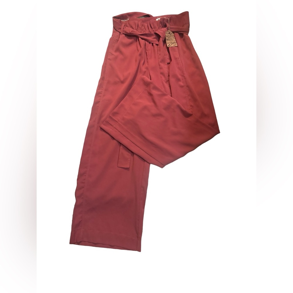 NWT &Merci Wide Leg Paper Bag High Rise Pants